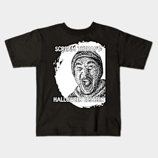 Scream Therapy Halloween Edition Graphic Design Kids T-Shirt